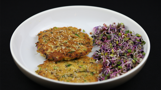 Homemade Crab Cake with Sprouts